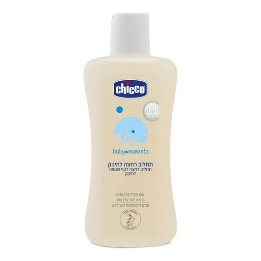 תחליב רחצה לתינוק 200 מ"ל - Baby Moments Gentle Body Wash and Shampoo / צ'יקו Chicco